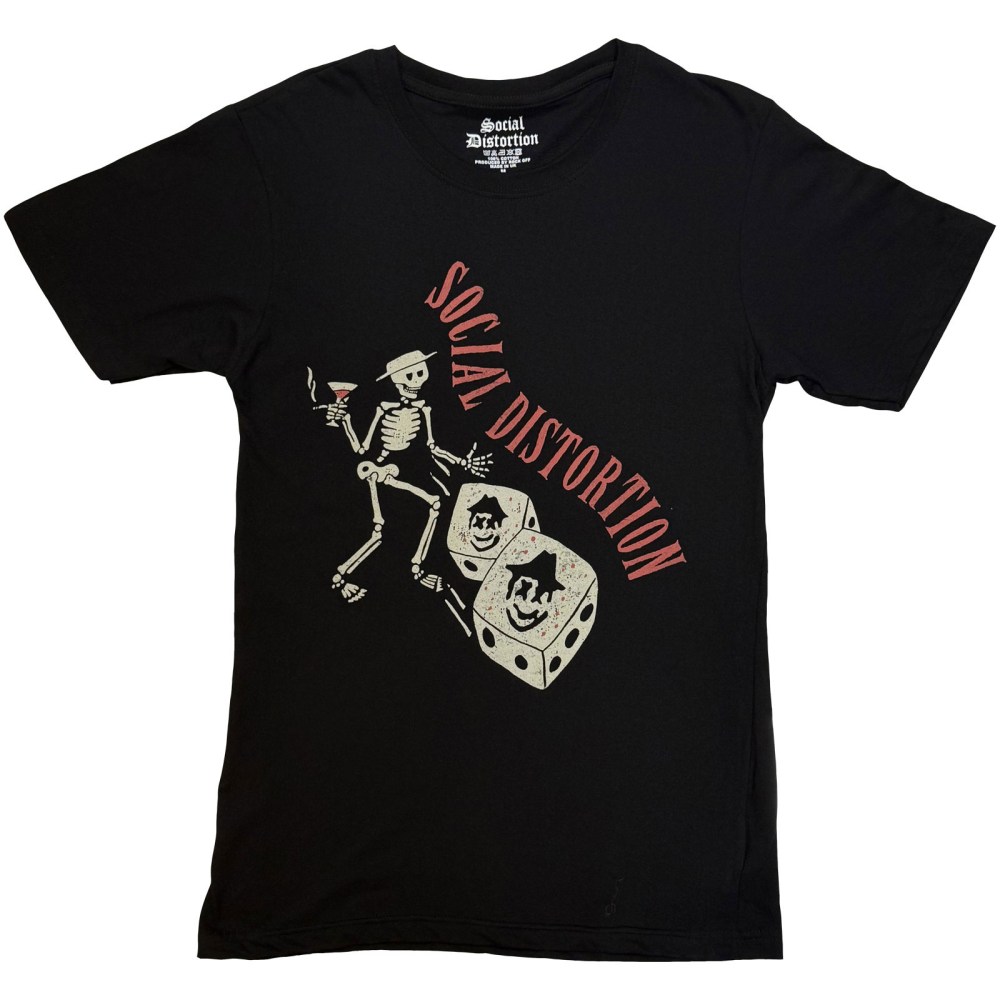 Social Distortion - Skully Dice Vintage Herren TShirt - Schwarz
